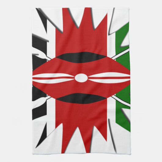 Magisch Kenia: Vier Wereld Toerisme Dag 🇰🇪 Theedoek (Verticaal)