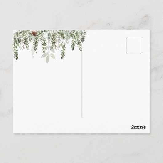 Magisch kerstbos Deer Bird Briefkaart (Achterkant)