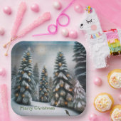 Magisch Kerstbos Papieren Bordje (Feest)