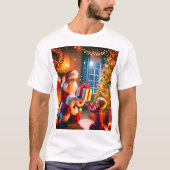 Magisch kerstcadeau moment t-shirt (Voorkant)