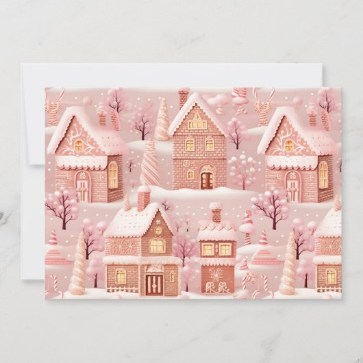 Magisch Kerstdorp Gepersonaliseerd Feestdagenkaart (Voorkant)