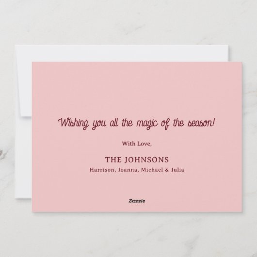 Magisch Kerstdorp Gepersonaliseerd Feestdagenkaart (Achterkant)