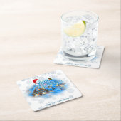 Magisch kerstdorp kartonnen onderzetters (Insitu)