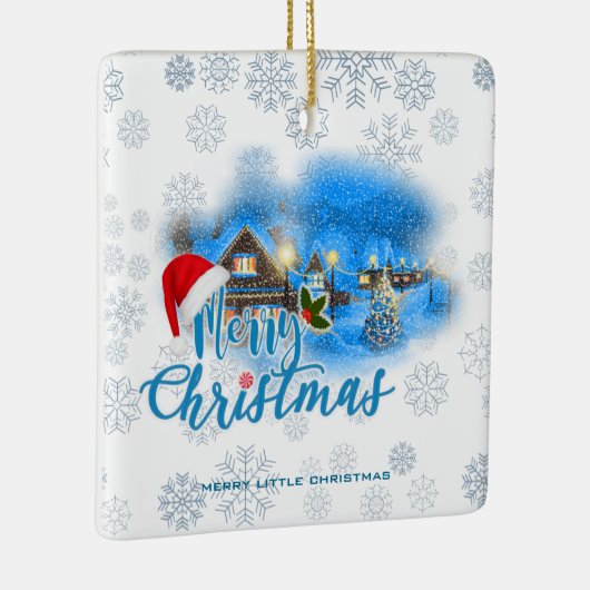 Magisch kerstdorp keramisch ornament (Rechts)