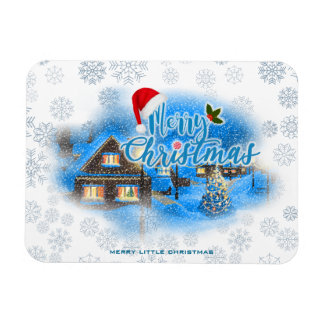 Magisch kerstdorp magneet