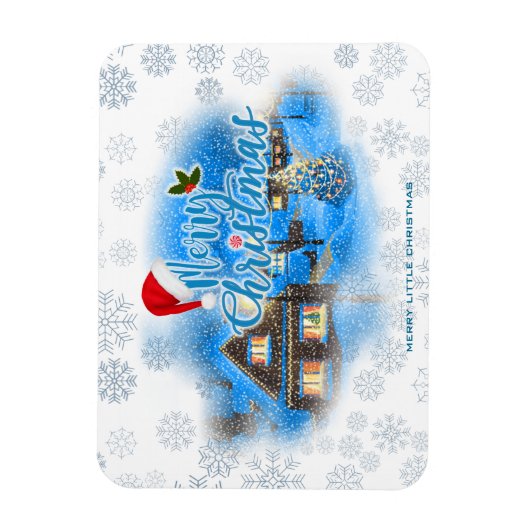 Magisch kerstdorp magneet (Verticaal)