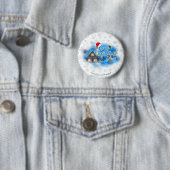 Magisch kerstdorp ronde button 5,7 cm (In situ)