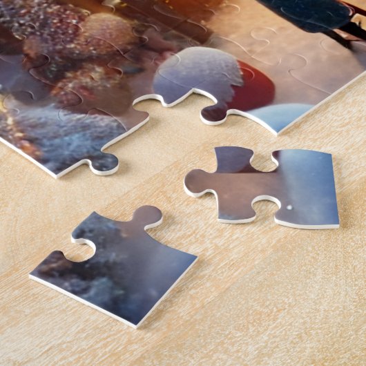 Magisch Kerstdorp Santa Reindeer Winter Legpuzzel (Zijkant)