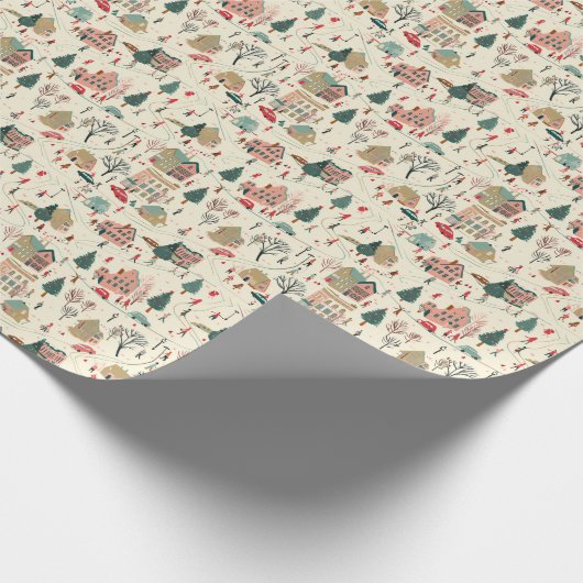 Magisch kerstfeest cadeaupapier (Hoek)