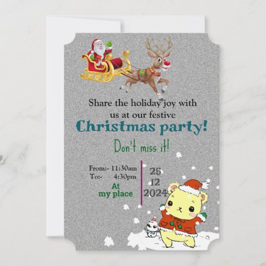 Magisch kerstfeest kaart (Voorkant)