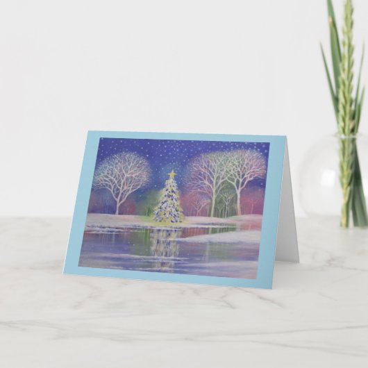 Magisch kerstfeest, Wenskaart Feestdagen Kaart (Voorkant)