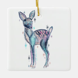 Magisch kersthert keramisch ornament