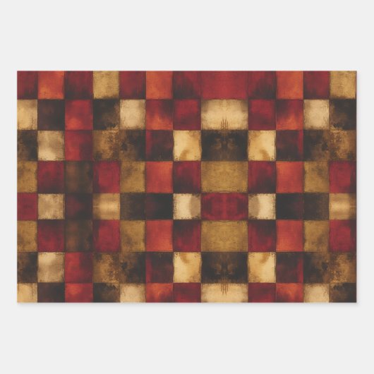 Magisch kerstinpakpapier plat vel set van 3 (Voorkant)