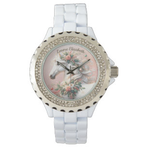 Magisch kerstnieuwjaarspaard horloge