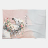 Magisch kerstnieuwjaarspaard theedoek (Horizontaal)