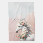 Magisch kerstnieuwjaarspaard theedoek (Verticaal)