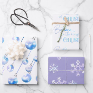 Magisch kerstpapier voor Bauble-wrapping Inpakpapier Vel