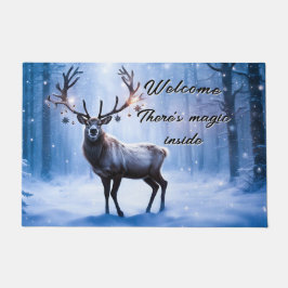 Magisch kerstrendier deurmat