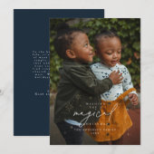 Magisch kerstseizoen met sterren fotokaart kaart (Voorkant / Achterkant)