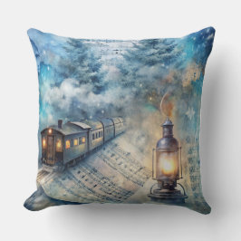 Magisch kersttreinkussen –  winter kussen