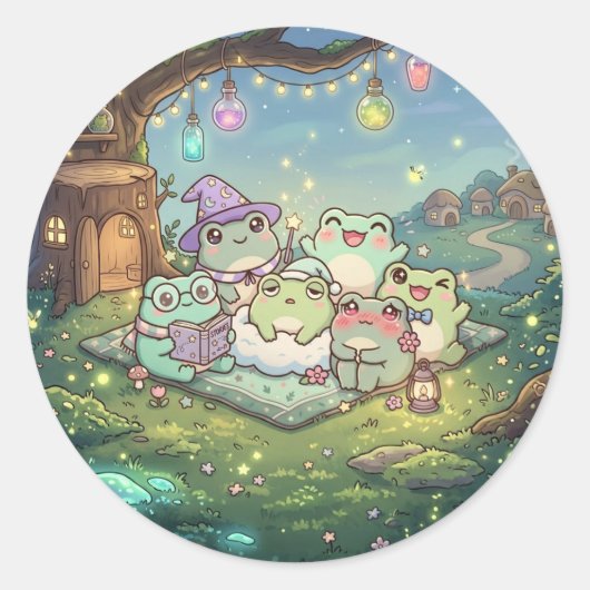 Magisch Kikkerdorpssticker Ronde Sticker (Voorkant)