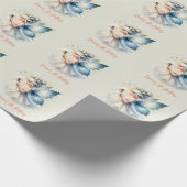 Magisch klein Fairy silhouet kinderen verjaardag Cadeaupapier (Hoek)