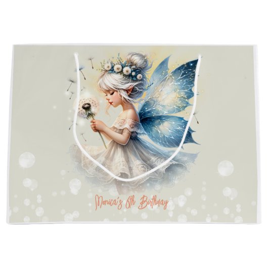 Magisch klein Fairy silhouet kinderen verjaardag Groot Cadeauzakje (Voorkant)