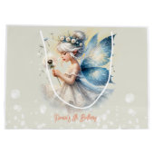 Magisch klein Fairy silhouet kinderen verjaardag Groot Cadeauzakje (Achterkant)
