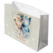 Magisch klein Fairy silhouet kinderen verjaardag Groot Cadeauzakje (Achterkant Gekanteld)