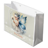 Magisch klein Fairy silhouet kinderen verjaardag Groot Cadeauzakje (Voorkant Gekanteld)