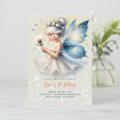 Magisch klein Fairy silhouet kinderen verjaardag Kaart (Staand voorkant)