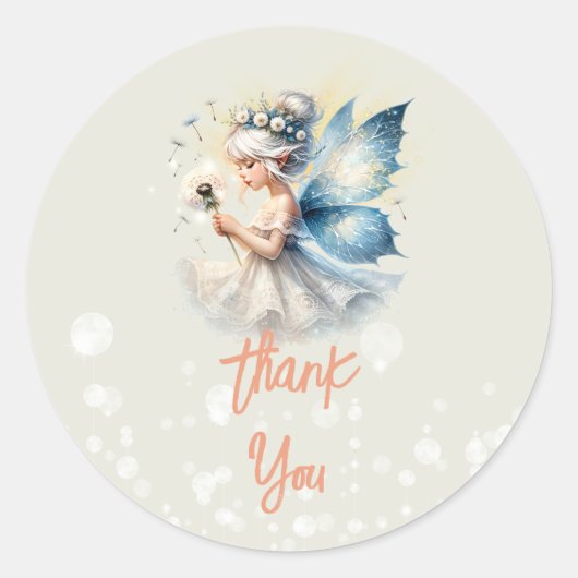 Magisch klein Fairy silhouet kinderen verjaardag Ronde Sticker (Voorkant)