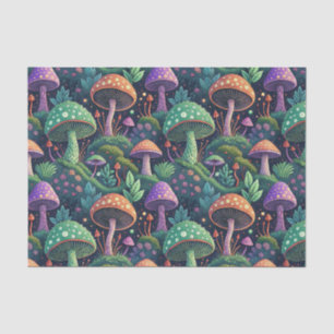 Magisch Kleurrijk Fantasie Paddenstoelen Bos Patro Tissuepapier