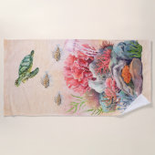 Magisch koraalrif Oceaanleven Nautische kwallen Strandlaken (Voorkant)