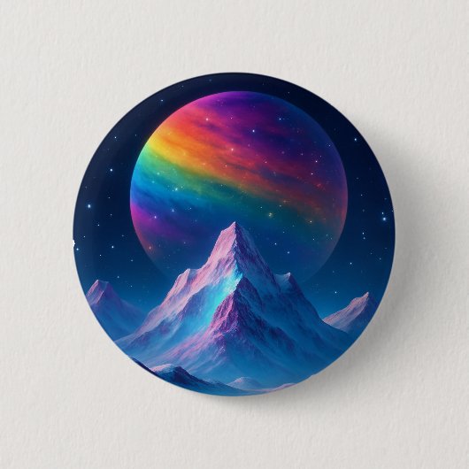 Magisch kosmisch land ronde button 5,7 cm (Voorkant)