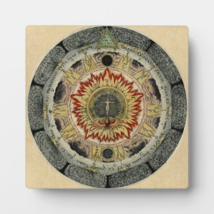 Magisch kosmisch Roos Mandala Fotoplaat