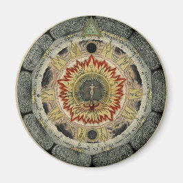 Magisch kosmisch Roos Mandala Magneet