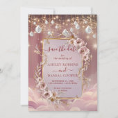 Magisch kristal laat gouden accent vallen Save the Kaart (Voorkant)