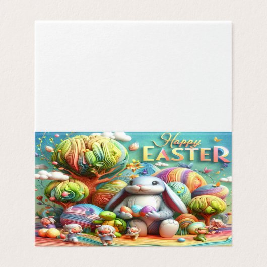 Magisch land paashaas kaart (Buitenkant ongevouwen)