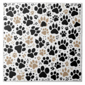 Magisch land van abstracte kunst gekleurde hondenp tegeltje (Voorkant)