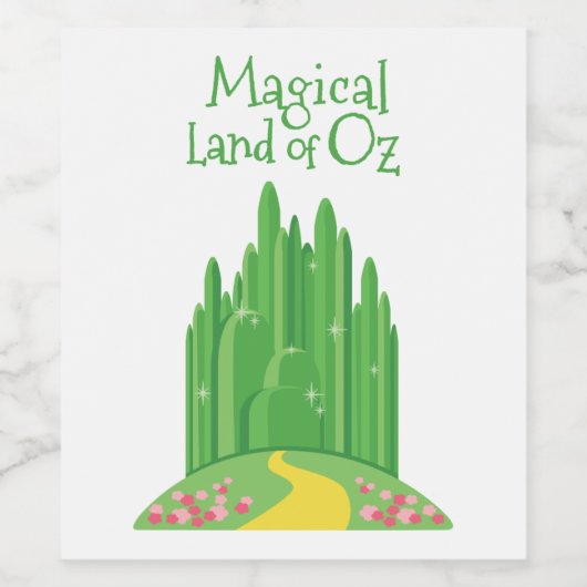 Magisch land van Oz Wijn Etiket (Enkel label)