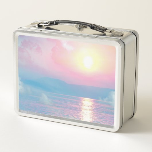 Magisch landschap in roze zonsondergang (Achterkant)