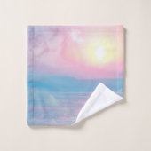 Magisch landschap in roze zonsondergang bad handdoek (Wasdoekje)