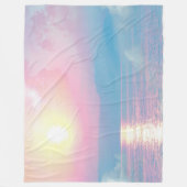Magisch landschap in roze zonsondergang fleece deken (Voorkant)