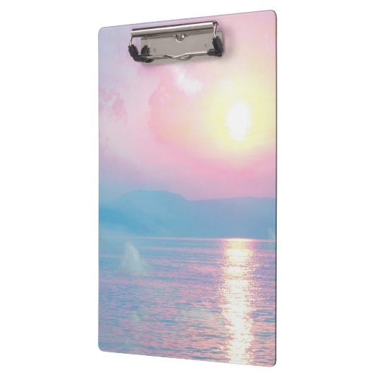 Magisch landschap in roze zonsondergang klembord (Links)