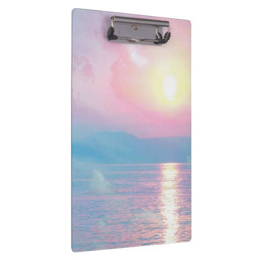 Magisch landschap in roze zonsondergang klembord (Rechts)