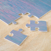 Magisch landschap in roze zonsondergang legpuzzel (Zijkant)