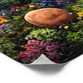 Magisch landschap met kastelen en buitenruimte poster (Hoek)