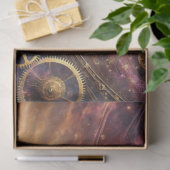 Magisch Landschap Steampunk Kat Kosmisch  Decoupag Tissuepapier (Geschenk)