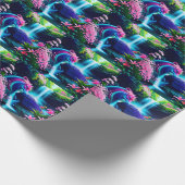 Magisch Landschap Waterval en Bloemen Twee Cadeaupapier (Hoek)